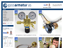 Tablet Screenshot of gassarmatur.no